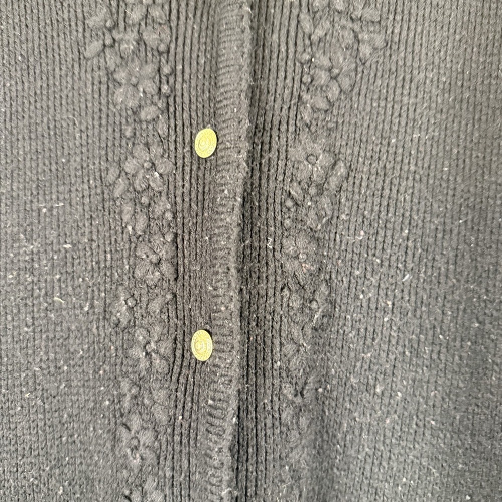 Classic Elements Black Button Front Cardigan Swea… - image 3